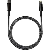 Baseus Tungsten Gold Hızlı Şarj Kablosu Type-C to iP PD 20W, 1m, Siyah