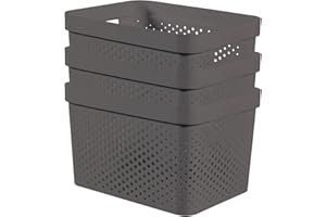 CURVER Infinity Dots - Gris (3 x 17 L)