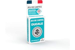 DUCALE, LE JEU FRANÇAIS Ducale - Jeu de 54 Cartes - Fabriqué en France - Jeu de Poker, Président, Palmito, 8 Américain - Coloris aléatoire