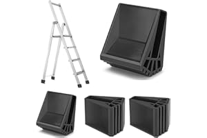 BELVANR Hailo Ersatzteile - 4 Stück Leiterfüße, Anti-Rutsch und Verdickt - Gummifüße für Leitern, auch passend für Leiterfüße 63x17 (Schwarz)