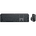Logitech MX Keys S + MX Master 3S, Graphite - Performance Wireless Illuminated Keyboard and Mouse, Fluid typing, Fast Scrolling, Bluetooth, USB-C, Windows, Linux, Chrome, Mac - Arabic Layout