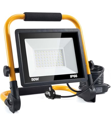 Faretto LED Da Cantiere 150W OUSIDE - 15000 Lumen Con Cavo 4m E Staffa Pieghevole - Foto 8