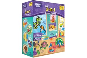 Imagimake 5-in-1 Awesome Craft Kit | 15+ Projects, Creative Kids Craft Set | 100+ Pieces, Arts and Crafts Kits for Kids | Girls Birthday Presents Age 5,6,7,8,9,10,11,12 | Top Christmas Gifts for Girls