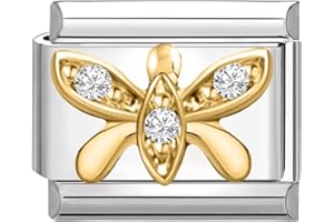 Quiges Dije Acero Inoxidable Link 9mm compatible con pulseras del estilo de Nomination #797