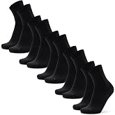 DANISH ENDURANCE Casual Sports Socks, Mid Calf, 3 and 5 Pack | Quarter Athletic Socks Breathable Terry Free Arch Support Gym