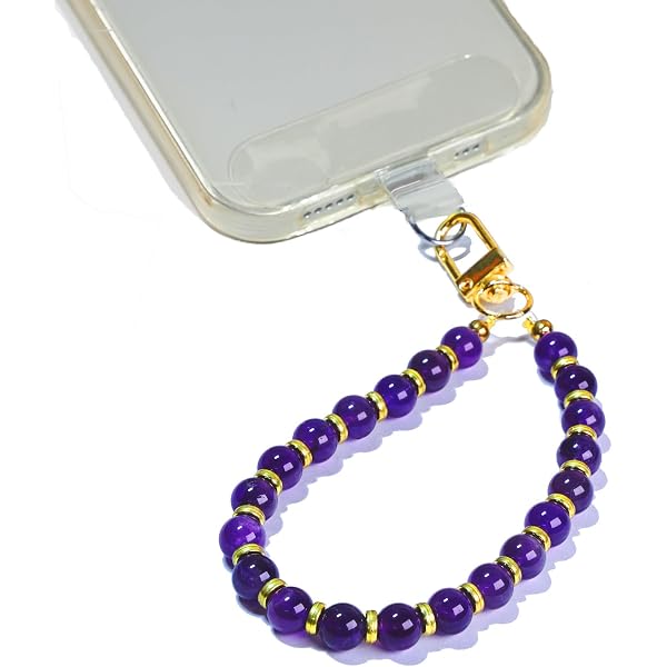 Dragonne Téléphone Portable Avec Perles Pastel Et Pendentif Doré - Accessoire Élégant Pour Femmes