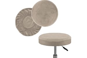 FIBITA Samt Hocker Stuhlbezug Runder Sitzhocker Bezug Stretch Luxuriöser Hocker Protector Bezug Waschbarer Drehbarer Stuhlbezug Für Stuhlkissen Stuhlschutz Haushalt Zubehör ( Color : A13 , Size : 40-46cm )