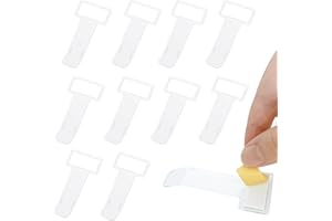 KAHOUI Lot de 10 porte-permis de stationnement pour pare-brise, porte-ticket de stationnement autocollant 3M pour pare-brise, clip de support de voiture en plastique, porte-ticket transparent pour reçu