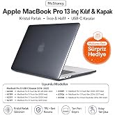 McStorey MacBook Pro 13 Kılıf A1706 A1708 A1989 A2159 A2251 A2289 A2338 M1 M2 Uyumlu Kristal Parlak Sert Hard Case İnce Hafif