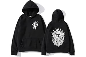 Kinsea Hollow Felpe con Cappuccio Knight Hooded Sweatshirt Men's Casual Hoodie Long Sleeve with Pocket for Men And Women Streetwear Clothing