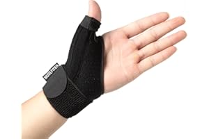 MUSEFITER komprimierte das Daumengelenkstabilisierte Blackberry -Daumen, leichte und atmungsaktive Triggerfinger, Schmerzlinderung, Arthritis, Sehnenentzündung, Verstauchung S/M