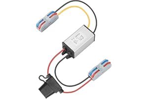 YBBOTT DC 24V Reducir a 12V 3A Convertidor Buck Impermeable 36W Transformador de Alimentación para equipos CNC Interruptores Paneles Fotovoltaicos, etc.