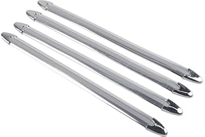 Qiilu Car Bumper Protectors, Silver Chrome Auto Front Rear Bumper Protector Corner Guard Scratch Sticker HNH.-for chrome bumper protector