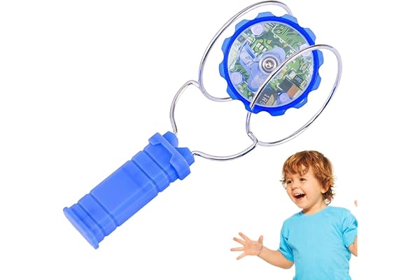 Youpo Gyroscope Lumineux,Twirler de Rail Magique rétro - Roue gyroscopique magnétique Portable Lumineuse pour, Classique Vintage Trick Sensory Fidget Toys pour Cadeau