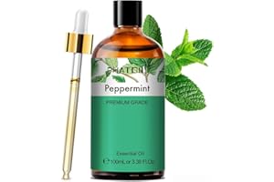 PHATOIL Peppermint Essential Oil 100ML - 100% Natural & Pure Premium Quality Peppermint Oils for Aromatherapy, Hair Skin Care, Mint Oil for Diffusers, Home, DIY Candle Soap Making