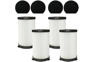 SINCHEREU Filtri per Aspirapolvere,Filtro Filtri di Ricambio per aspirapolvere Ariete Electric Broom Handy Force 2761 2759,4 Filtro e 4 Spugna (4)