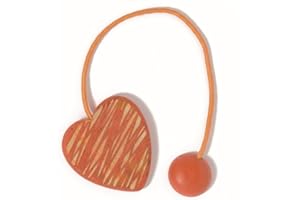 Home Collection CCL118 Calamita Cuore, Legno, Arancio, 30x6x1 cm