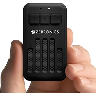 ZEBRONICS Clipper, 4 Watts, Wearable Bluetooth Speaker with Mic, Magnetic Clip-On, Upto 20 Hours Playback, Bluetooth v5.3, Carry Loop, Adventure & Tra
