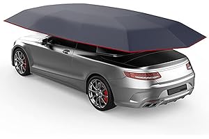 DUEYUN Auto-Zelt, vollautomatisch, tragbarer Auto-Schirmzelt, Abdeckung, beweglicher Carport, gefalteter Auto-Schutz, Sonnenschutz, UV-Schutz, winddichter Unterstand im Freien (Größe: 5,2 m, Marineblau)