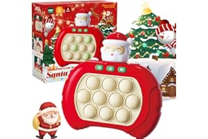 ONMDQS Game Sensory Fidget Toy, Christmas Light Up Sensory Fidget Toys Sensory Quick Push Game Whack a Mole Game Educational and Travel-friendly Push Bubble Fidget Toy Gift for Xmas Kids and Adults