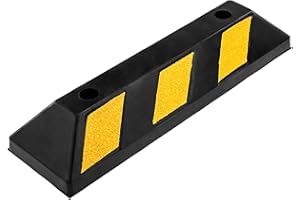 PrimeMatik - Tope de Suelo para Ruedas de Parking Aparcamiento de Goma 55 cm