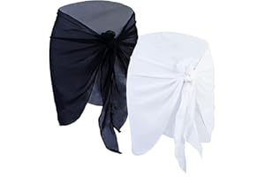 Jecarden Sukienka plażowa damska, okrycie bikini, smukły krój, ponczo plażowe, damska, letnia pareo, elegancka moda kąpielowa, na plażę, na urlop, rozmiar uniwersalny