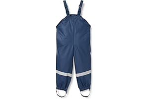 Playshoes Pantalon Boue, Salopette de Pluie, Doublure Textile - Pantalon De Pluie - Pantalons de Pluie Coupe-Vent et imperméables - Mixte Enfant