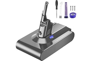 POWTREE V8 akumulator 6000 mAh, zapasowy akumulator do odkurzacza Dyson V8 V8 Absolute, V8 Animal, V8 Fluffy, V8 Motorhead akumulator (2 filtry + 1 śrubokręt + 3 śruby + 1 pędzel)