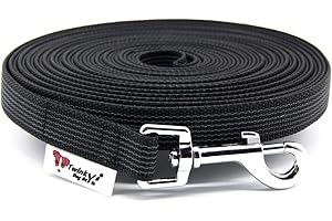 Twinkys Dog Style Recall Lead, Rubberised, 15 mm or 20 mm Wide, for Dogs up to 50 kg, 1 m to 50 m, without Hand Loop, Made in Germany