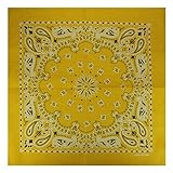 pañuelo amarillo uruguay Bandana 100% Algodón Bandana Bufanda con patrón Original de Cachemira en más de 50 Colores y diseño，100% algodón Negro, Blanco, Rojo, Azul, Verde y Muchos más Amarillo Gelb Paisley Exclusiv 55x55cm