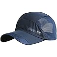 iSWEVEN Summer Breathable Mesh Baseball Cap Quick Drying Hats for Men UV Protection Outdoor Cap (Blue, 8001B)