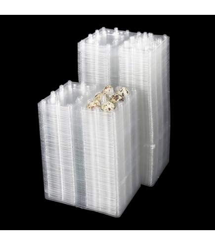 40 Pack Plastic Egg Cartons - Cheap Bulk One Dozen Clear Reusable Egg Cartons For Chicken Farm Commercial Business Market Display 2x6 Grids Large