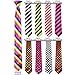 UNISEX MONO CHROME TIES NEON PARTY SCHOOL TIE FANCY DRESS DANCEWEAR CLOTH[Rainbow]