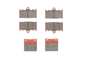 MEXITAL One Set Ceramic Motorbike Brake Pads Front and Rear for GSXR 600 (97-03) / GSXR 750 (00-03) / TL 1000 S (97-01) / GSXR 400 (88-90) MX158-158-63
