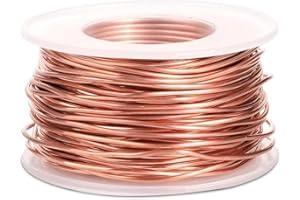 ZBSSNY Electroculture Gardening Kupferdraht, 20M 99,9% Reiner Kupferdraht Gauge Blanker Kupferdraht Copper für Garten Pflanzen und Gemüseanbau