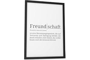 Papierschmiede® Definition: Freundschaft, DIN A4 (21x30 cm), Poster für Wohnzimmer, Schlafzimmer, Küche, Esszimmer, Wandbild Geschenk Wanddeko - ohne Rahmen
