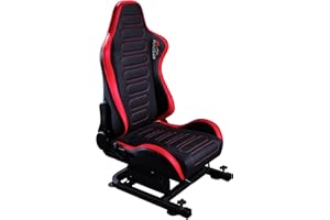 X-Rocker CHICANE Racing Sim Cockpit Racing Chair, Racing Rear Seat Frame for Steering Wheel Stands, Driving Simulation Chair with Adjustable Sliders and Adjustable Height for Racing Rig - BLACK