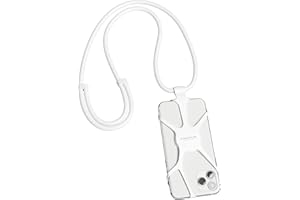 VONMÄHLEN - Infinity uniwersalny łańcuszek na telefon komórkowy do zawieszenia - kompatybilny z każdym telefonem komórkowym i smartfonem - silikonowe etui z paskiem na telefon komórkowy - designerski ochraniacz z silikonu - smycz na telefon komórkowy z nylonu (biały)