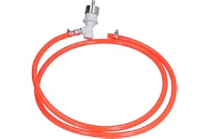 YCTZE Assemblage de Ligne de BièRe à Verrouillage à Bille, Mur de Tuyau de Gaz Pliable de Carbonatation avec Bouchon de Carbonatation de 5/16 Po Accessoires de FûT de BièRe pour Distributeur D'eau de BièRe