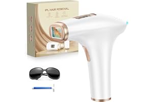 Haarlosy Epilatore Luce Pulsata Indolore IPL, Epilatore Laser 3 IN 1 con Finestra 5cm², 9 Livelli Regolabili per Donna e Uomo Viso, Ascelle, Gambe, Corpo (Bianco)