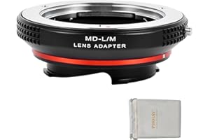 PHOLSY Objektivadapter mit 6-Bit Coding Kompatibel mit Minolta Rokkor MD/MC/SR Objektivs und Leica M Mount Kameragehäuse MD auf Leica M