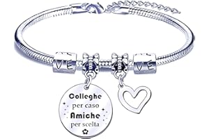 POIUYTRE Regali Natale Collega Idee Regalo Collega Regalo Collega Compleanno Regalo Colleghe Collega Bracciale Colleghe Regalo Donna Compleanno Regalo Collega Donna