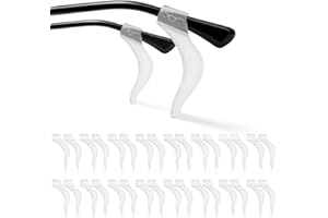 Quelcc 16 Paires Retenues de Lunettes en Silicone, Anti Glisse Lunettes, Lunettes Porte-Lunettes Anti-Dérapant, Crochets d'oreille pour Lunettes, Crochets Souples Antidérapants Universels