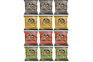 MR TUBS PORK CRACKLING Mr Tubs Premium Double Hand Cooked Pork Crackling - Mixed Flavour Pack Foil Bags (12 x 28g Bags) - Gourmet Crackling, not Scratchings