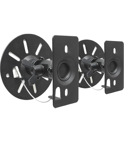 Support Enceinte Murale/Plafond Télescopique - Capacité 40kg, Réglable 180°, Fer Robuste, Pour Home Cinéma, Bureau, Salon