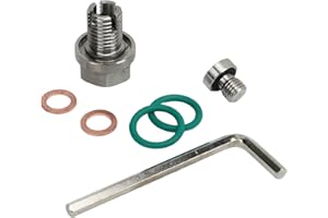 AQXREIGHT Tapón de Drenaje de Aceite, Tapón de Drenaje Piggyback de Gran Tamaño Kits de Reparación de Roscas de Cárter de Aceite Autorroscantes de Acero Inoxidable con Junta Tórica de Llave (M14.1-1.5x15mm)