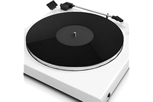 TAKMORK Plattenspieler-Matte, Schallplatten-Slipmat, Acryl-Plattenspieler-Platte, Vinyl-Rutschmatten (Schwarz)