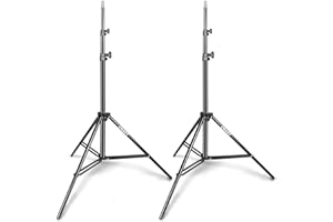 EMART Pack of 2 Light Stands 190 cm Stable Aluminium Lamp Tripod Photography Tripod Stand Light Tripod for Photo Video Studio, Background, Softbox, Reflector