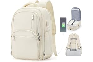 livbote Sac a Dos Voyage Cabine Avion, Bagage Cabine 45x36x20 Easyjet, Sac Cabine Ryanair 40x20x25 Travel Backpack sac à dos 40x30x20 - Beige