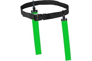 Oshhni Ceinture de Football Drapeau Durable Ruban de Ceinture de Football Professionnel Match Réglable pour la Formation en Plein Air Adultes et Jeunes